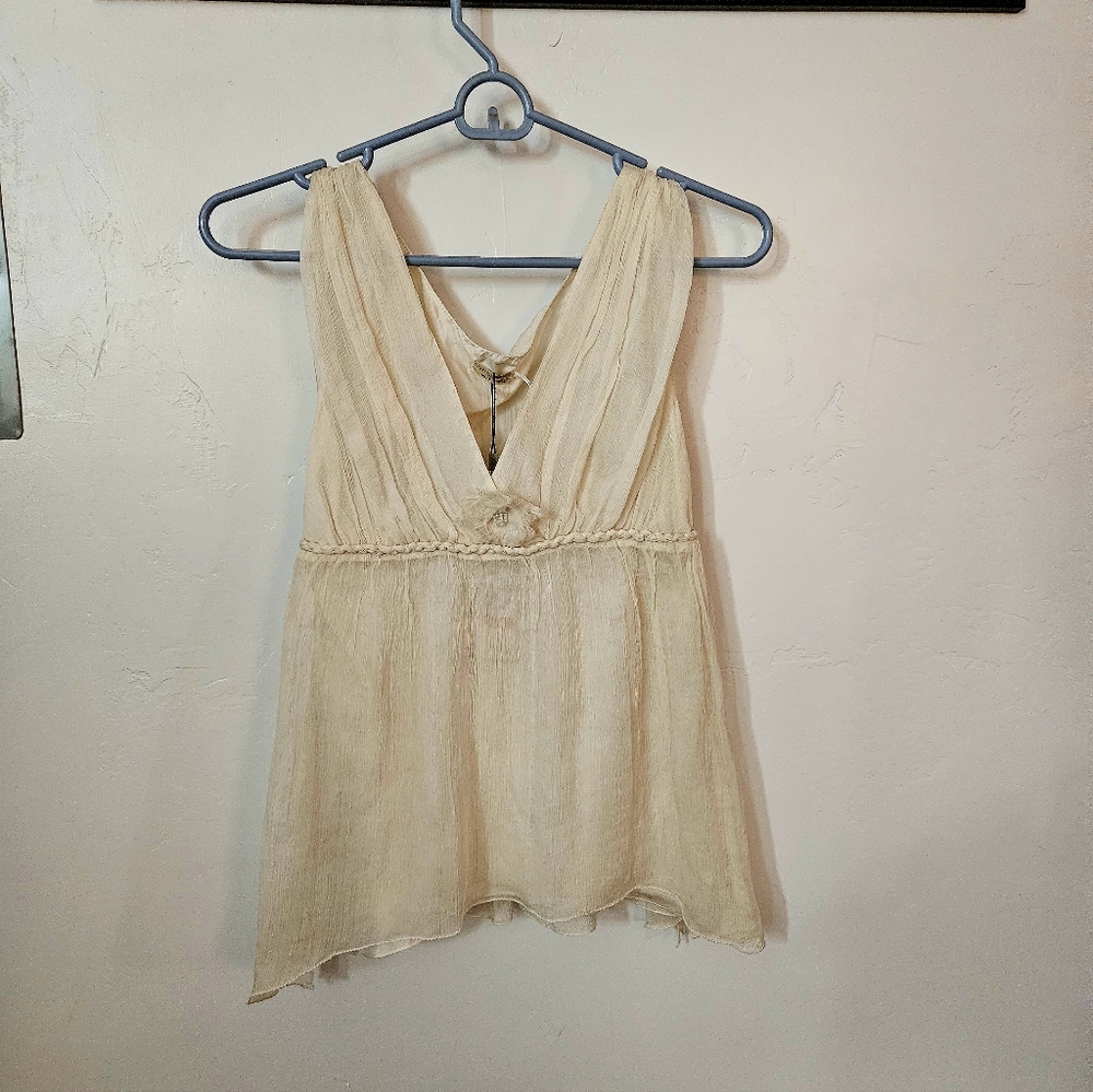 NWT Delicate Cream Silk Tank XS from Max Studio